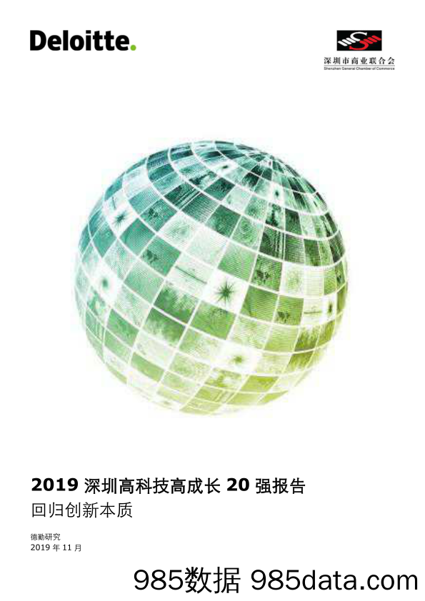 2019深圳高科技高成长20强报告-德勤-2019.11