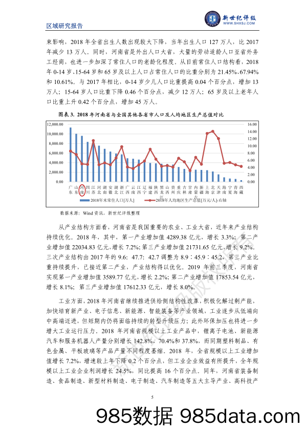 新世纪评级-河南省及下辖各市经济财政实力与债务研究（2019）-2019.11插图4