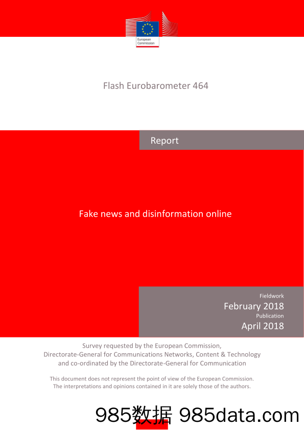 欧盟-欧洲晴雨表报告：假新闻和虚假网络消息（英文）-2018.4