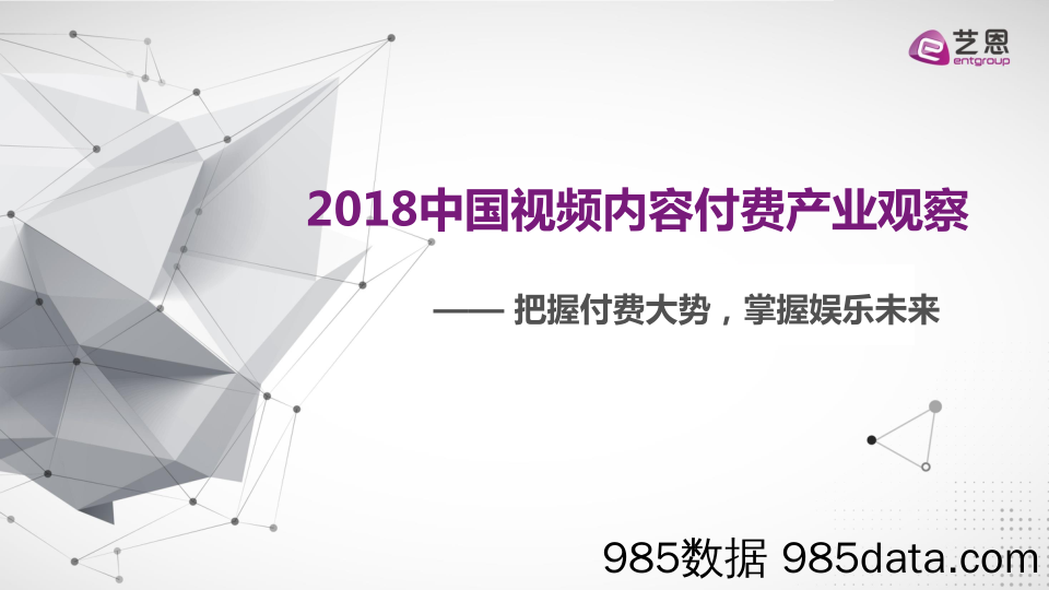 【互联网】艺恩-2018中国视频内容付费产业观察——把握付费大势，掌握娱乐未来-2019.1