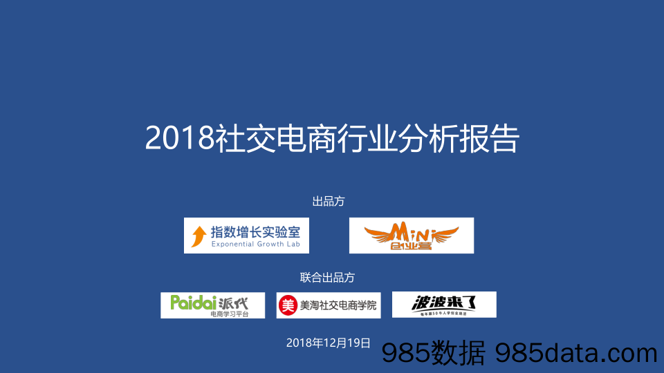 【电商】指数增长实验室-2018社交电商行业分析报告-2018.12.19