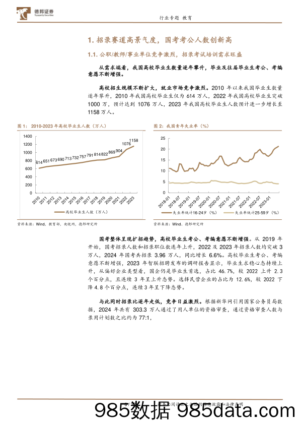 教育行业专题：招录市场需求强劲，华图中公扬帆起航-240402-德邦证券插图5