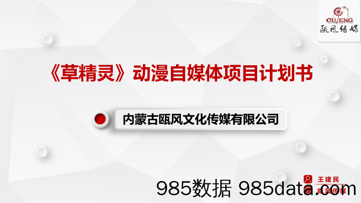 【草精灵】动漫自媒体项目.商业计划书