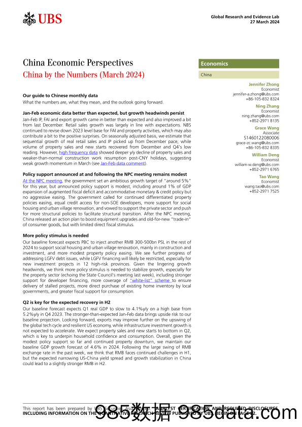 UBS Economics-China Economic Perspectives _China by the Numbers (March 202...-107239558