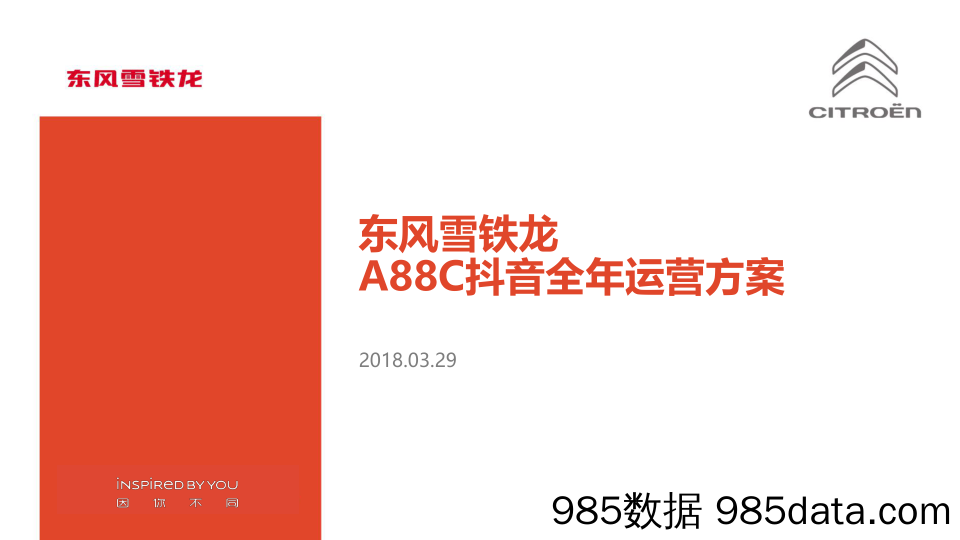 2018东风雪铁龙A88C抖音全年运营方案