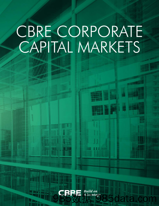 世邦魏理仕CBRE_业务宣传册Brochure_T500C.com_Corporate Capital Market 2017