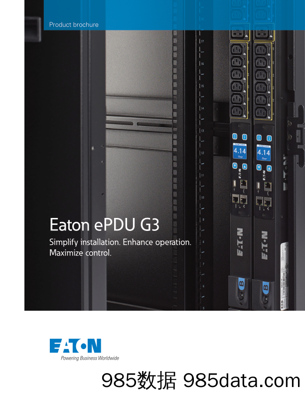 伊顿电气Eaton_产品宣传册Brochure_T500C.com_Pdu g3