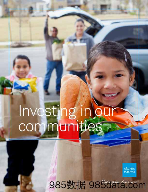 嘉信理财CharlesSchwab_见解宣传册Brochure_T500C.com_Investing in our Communities