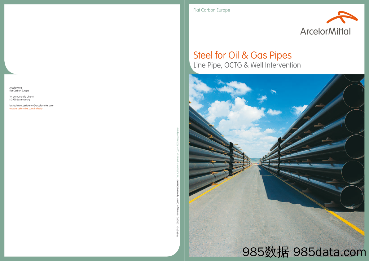 安赛乐米塔尔ArcelorMittal_产品宣传册Brochure_T500C.com_Steel for Oil Gas Pipes