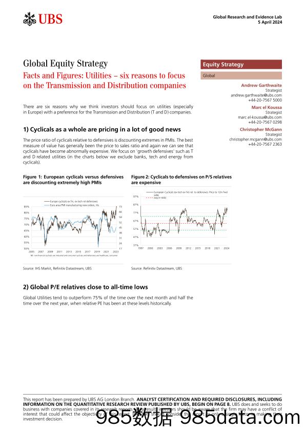 UBS Equities-Global Equity Strategy _Facts and Figures Utilities − six r...-107410180