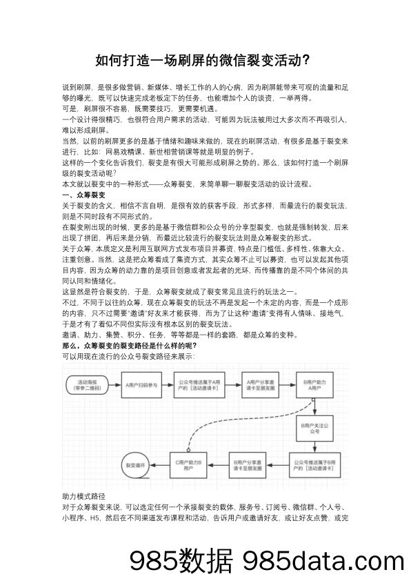 如何打造一场刷屏的微信裂变活动？