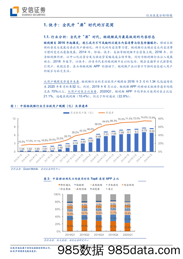 【抖音_快手_直播-研报】短视频行业深度：快手，全民开“屏”时代的万花筒-20201203-安信证券插图5