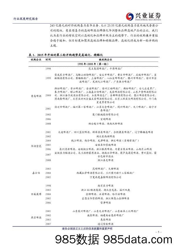 【酒市场研报】食品饮料行业：啤酒龙头公司利润释放加速-20200322-兴业证券插图5