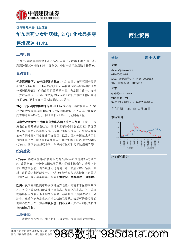 【女性市场研报】商业贸易行业：华东医药少女针获批，21Q1化妆品类零售增速达41.4%-20210420-中信建投