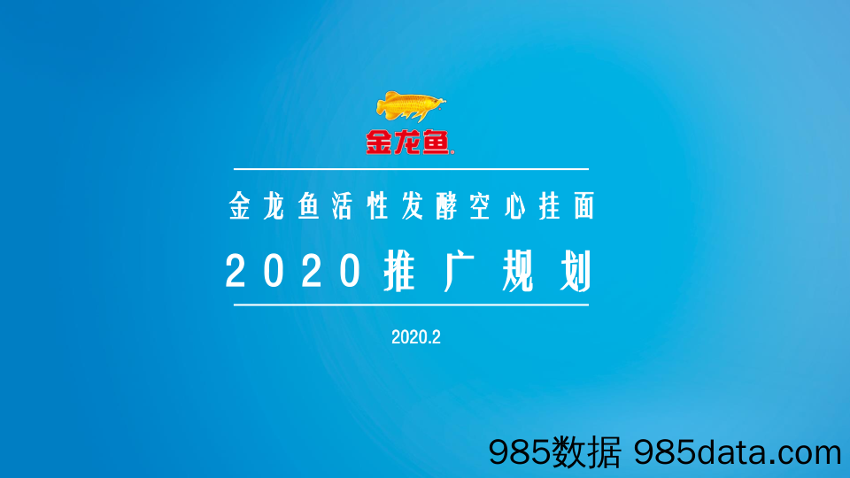 【快消策划案例】2020金龙鱼优＋活性发酵面年度推广规划