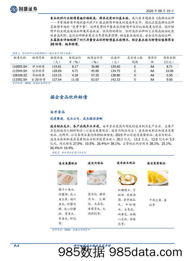 【食品饮料-研报】固定收益专题：寻找不确定性中的确定性，食品饮料转债怎么买？-20200819-国盛证券插图3