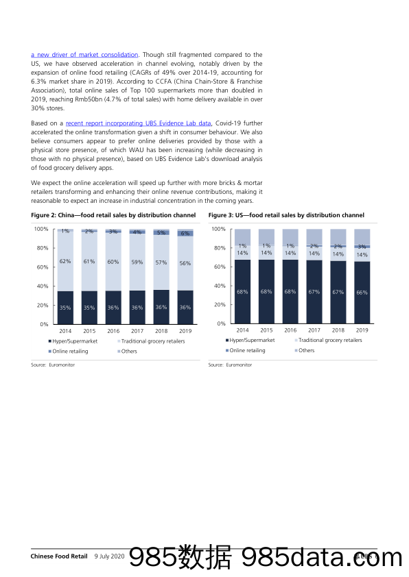 【食品饮料-研报】瑞银-中国-零售行业-中国食品零售：推动市场整合的“新零售”，最佳定位何在？-2020.7.9插图5
