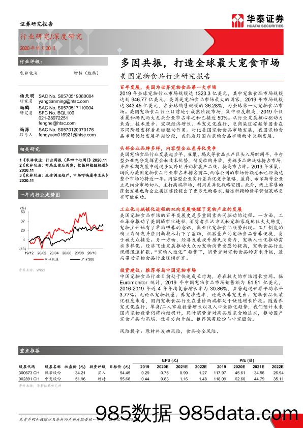 【食品饮料-研报】美国宠物食品行业研究报告：多因共振，打造全球最大宠食市场-20201130-华泰证券