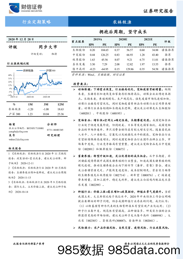 【农林牧渔-研报】农林牧渔行业：拥抱后周期，坚守成长-20201228-财信证券