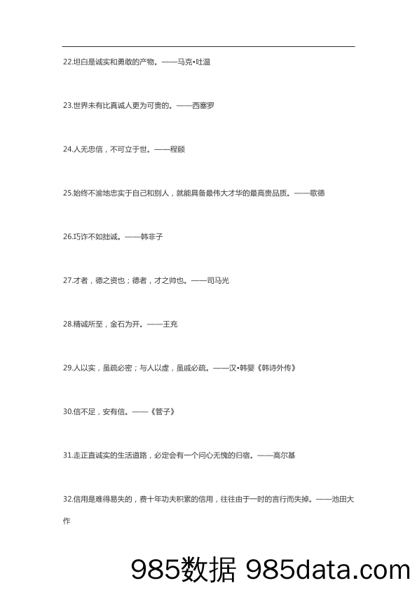 200句关于诚信的名言插图2