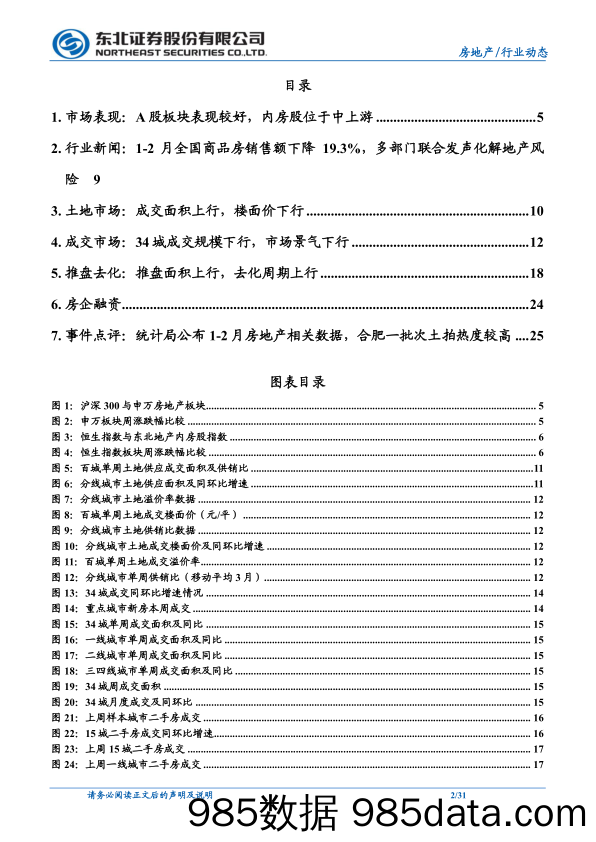 【地产市场研报】房地产行业：统计局公布1_2月房地产相关数据，多部门联合发声化解地产风险-20220321-东北证券插图1