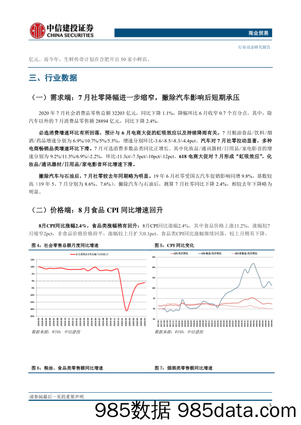 【生鲜社区分析】商业贸易行业：8月食品CPI同比涨幅11.2%，生鲜传奇推出小鲜店-20200914-中信建投插图5