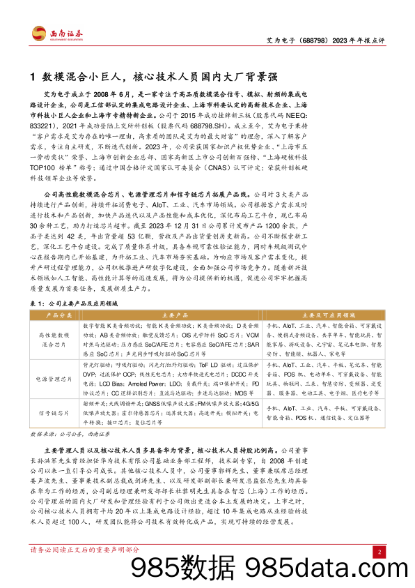 艾为电子-688798.SH-2023年年报点评：毛利率单季度环比改善，手机汽车多下游布局-20240412-西南证券插图1