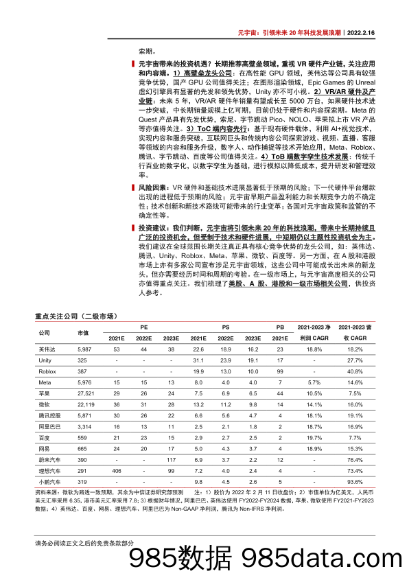 【元宇宙报告】科技行业元宇宙深度报告：元宇宙，引领未来20年科技发展浪潮-20220216-中信证券插图1