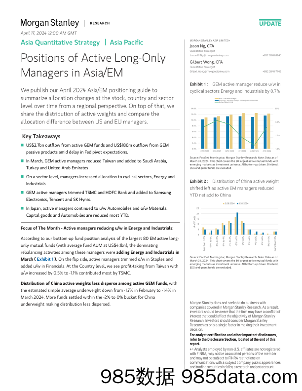 Morgan Stanley-Asia Quantitative Strategy Positions of Active Long-Only Ma...-107647217