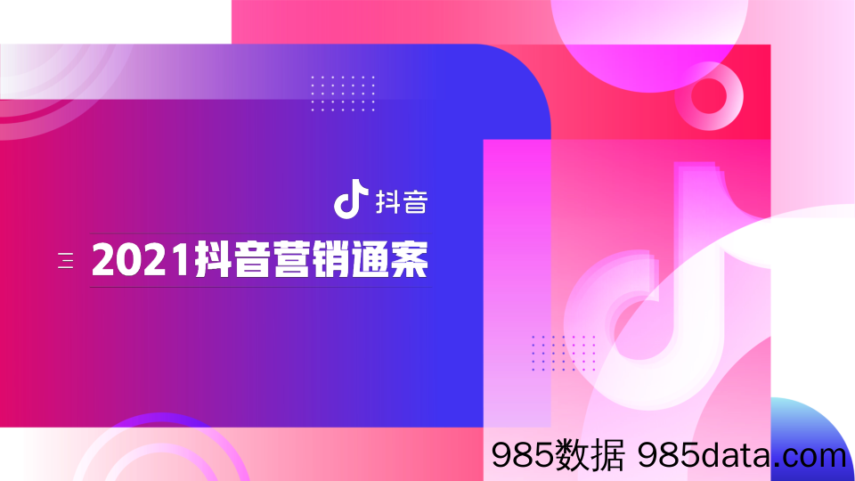 【短视频营销】2021抖音平台营销通案