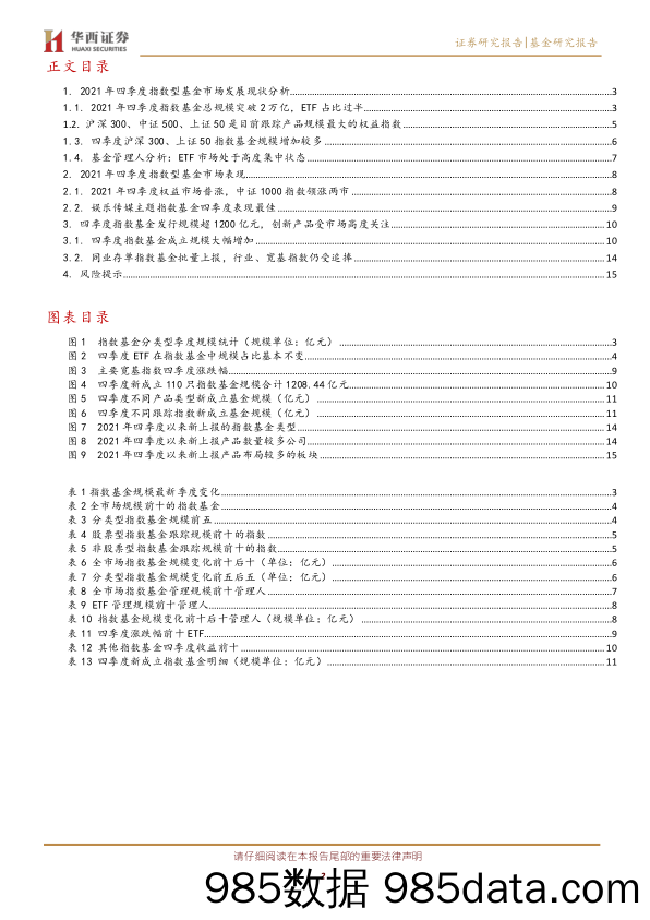 【股票基金市场】指数基金季报分析：指数基金市场规模突破两万亿，同业存单指数基金批量上报-20220126-华西证券插图1