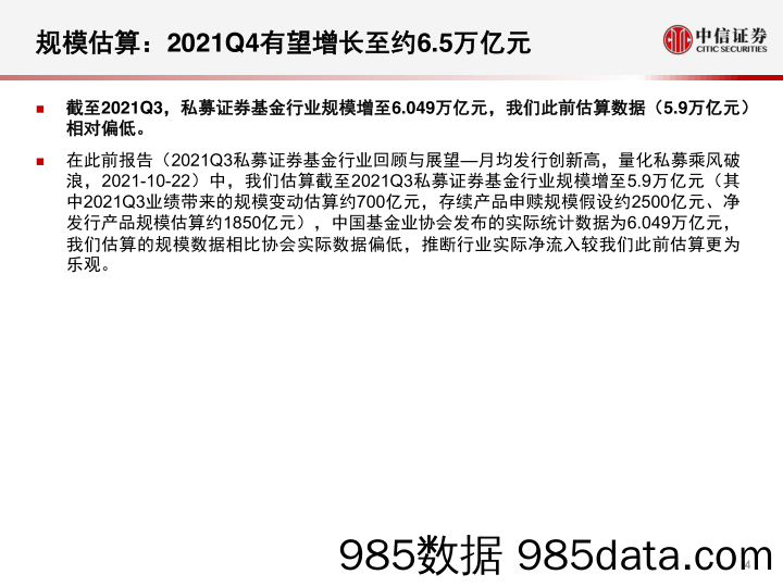 【股票基金市场】私募证券基金行业年度回顾与2022年展望：资金净流入创新高，量化扩张回归常态-20220126-中信证券插图4