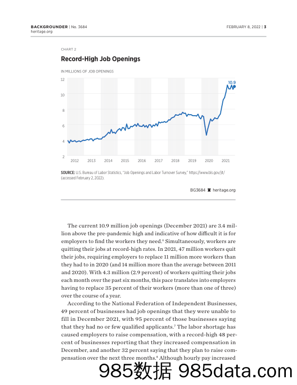 【股票基金市场】美国传统基金会-在这个前所未有的美国劳动力市场上发生了什么？2022年2月更新（英）插图2
