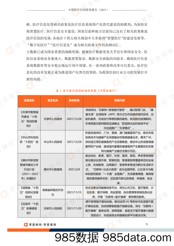 【医疗行业研报】中国医疗信创建设偏好（2021）-零壹智库-20220425插图4