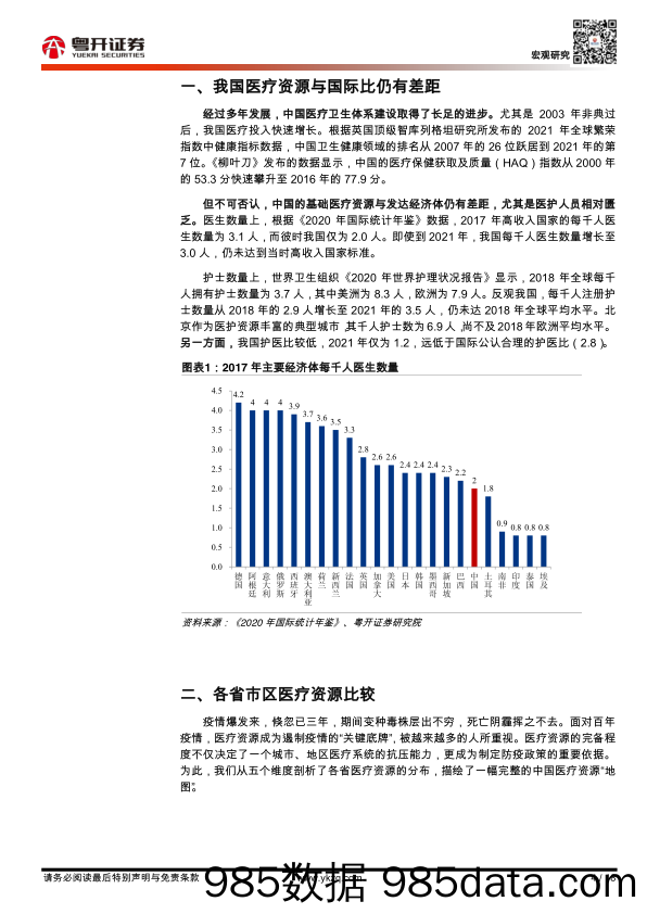 【医疗行业研报】疫情之下的医疗资源比较：基于中国31省市区和36城市的分析-20220414-粤开证券插图3