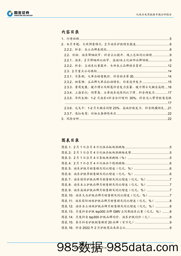 【电商市场研报】化妆品电商行业数据专题分析报告：2月美妆电商回暖，期待头部品牌“3.8”表现-20220306-国金证券插图1