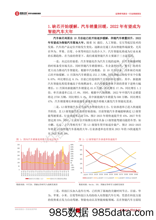 【汽车市场研报】汽车电子行业深度报告：汽车智能化加速渗透，汽车电子产业链迎来发展机遇-20220110-国融证券插图5