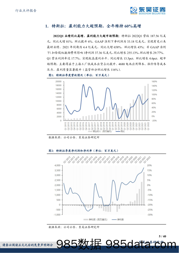 【汽车市场研报】电力设备行业点评报告：特斯拉及造车新势力一季报，Q1产销高增，Q2疫情短暂冲击，不改上升趋势-20220611-东吴证券插图4