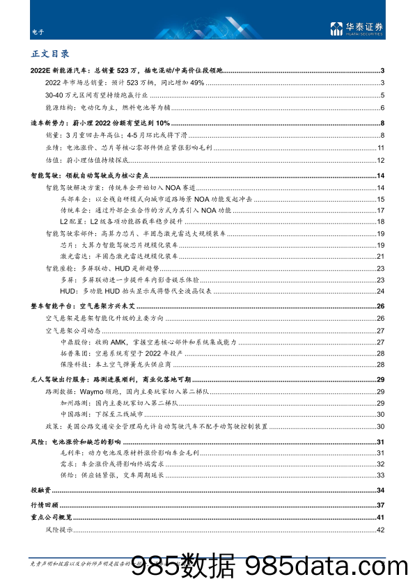 【汽车市场研报】电子行业专题研究：智能驾驶2022展望-20220413-华泰证券插图1