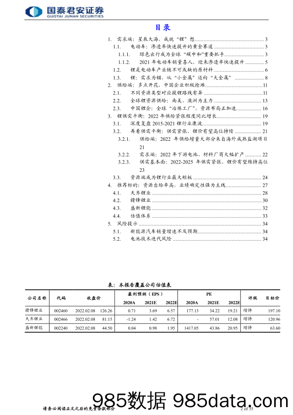 【汽车市场研报】金属行业首次覆盖报告：锂，拥抱电动车的星辰大海-20220208-国泰君安插图1