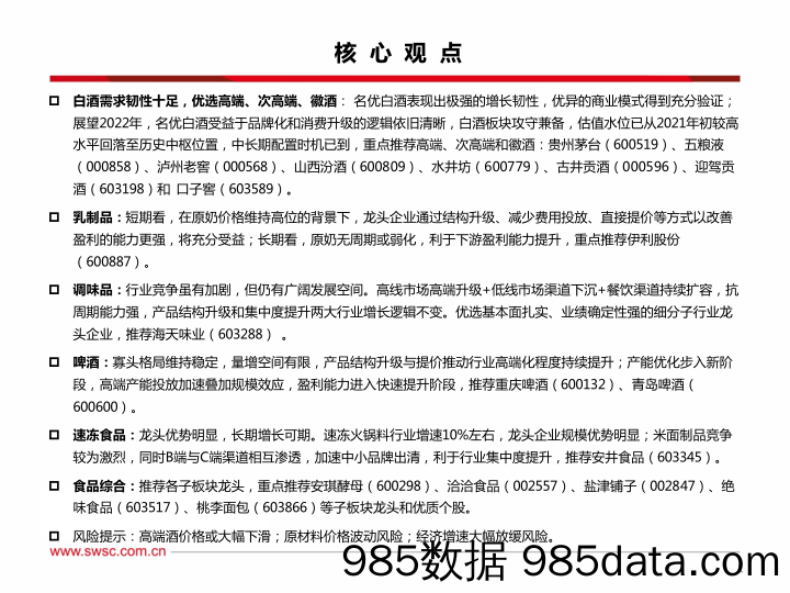 【酒市场研报】食品饮料行业2022年投资策略： 白酒和乳制品贯穿全年，优选各子板块龙头-20211220-西南证券插图1