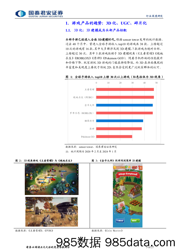 【游戏手游市场报告】游戏行业深度报告-AI生成3D：关注游戏行业“AI拐点”-240326-国泰君安插图2