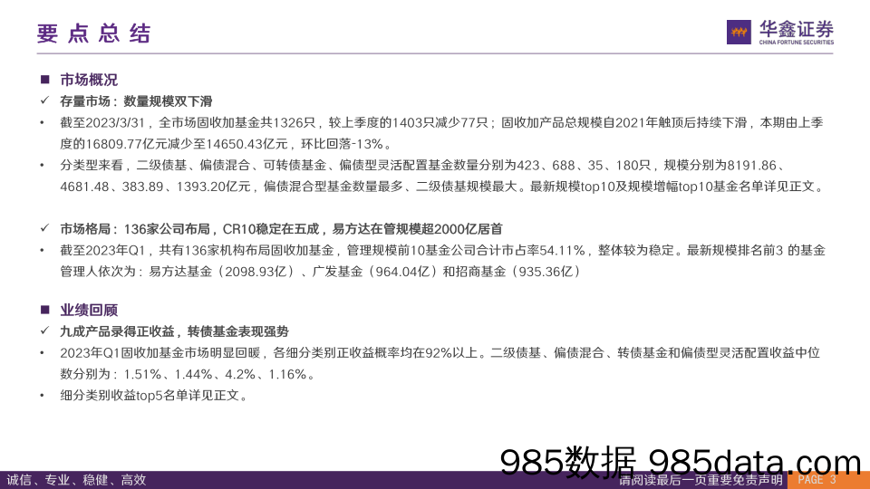 固收加基金2023一季报解析：加仓TMT减持大金融，转债投资能力成 “胜负手”-20230427-华鑫证券插图2