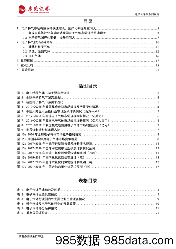 基础化工行业电子化学品系列报告之一：电子特气国产替代空间广阔-20230427-东莞证券插图1