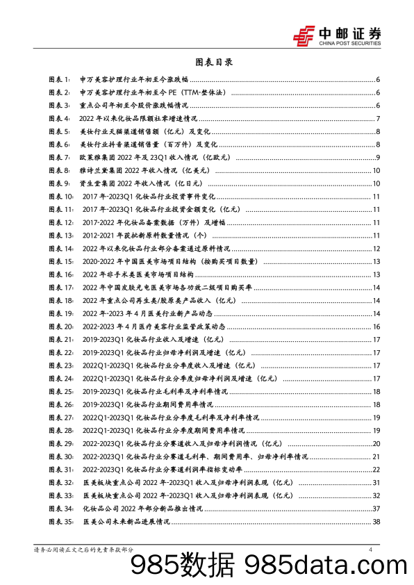 美护行业22年&23Q1财报总结：龙头逆境彰显韧性，期待Q2行业加速-20230502-中邮证券插图3