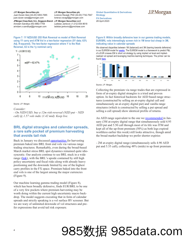 JPMorgan-FX Derivatives  Back-end vols are attractive in 2023插图3