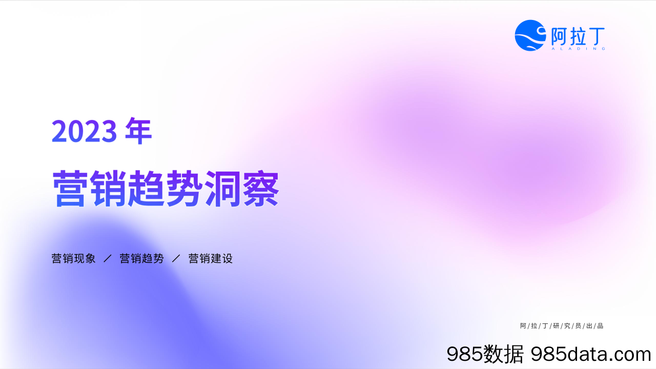 阿拉丁-2023 年营销趋势洞察