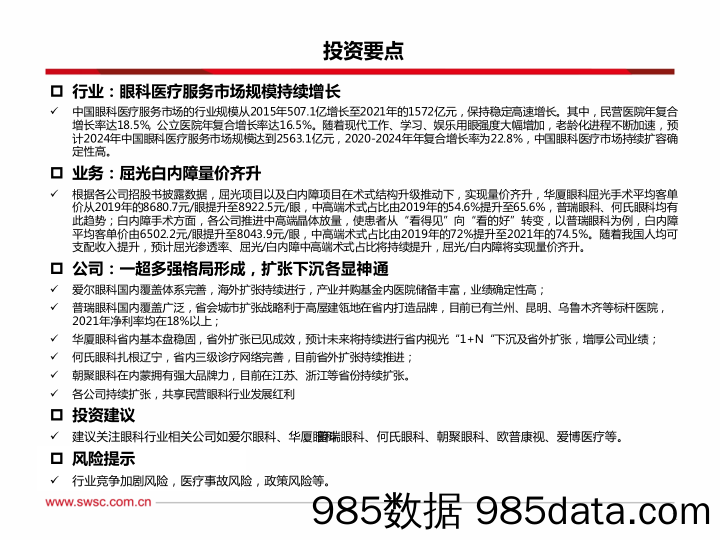 眼科医疗行业：从财报角度看眼科公司成长路径（更新至2023Q1）-20230507-西南证券插图1