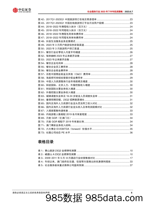 社会服务行业2023年下半年投资策略：出行链复苏明确，看重斜率兼顾韧性-20230607-中信证券插图5