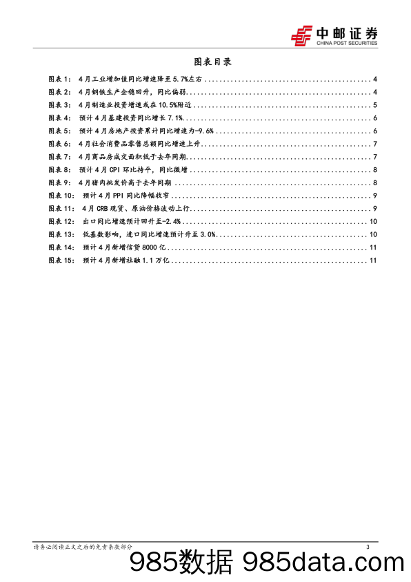 4月经济数据预测：物价边际改善，出口维持韧性-240507-中邮证券插图2